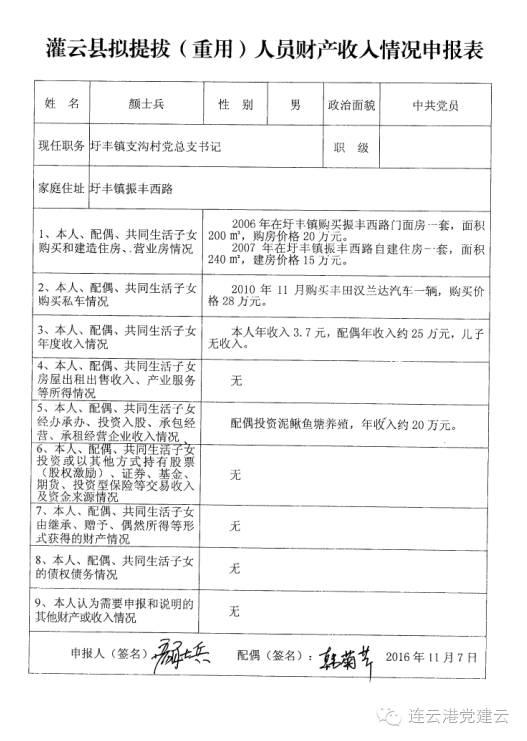 灌云縣25名干部任職前公示（含主要工作實績、財產收入情況）（灌云縣領導干部任職前公示）