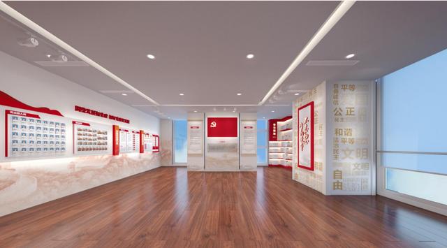 黨建文化墻設計有什么意義？——天津原筑展覽（黨建文化墻設計理念）