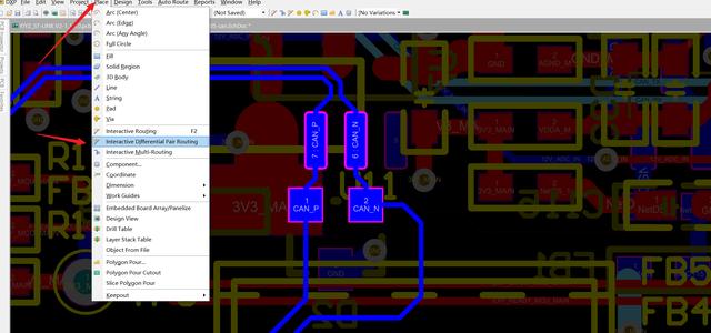 altium designer（AD16） 怎么設置差分走線