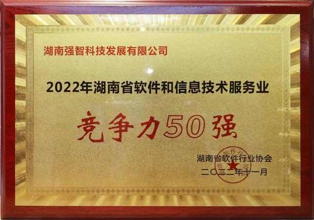 強智科技入選2022湖南省軟件和信息服務業十大名企、競爭力50強（湖南強智科技app）