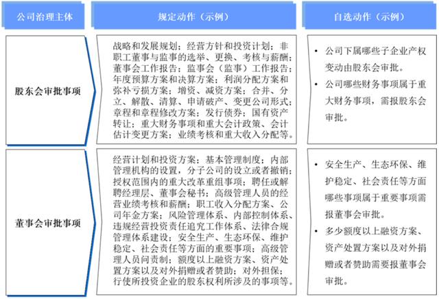 國企公司治理的“規定動作”與“自選動作”