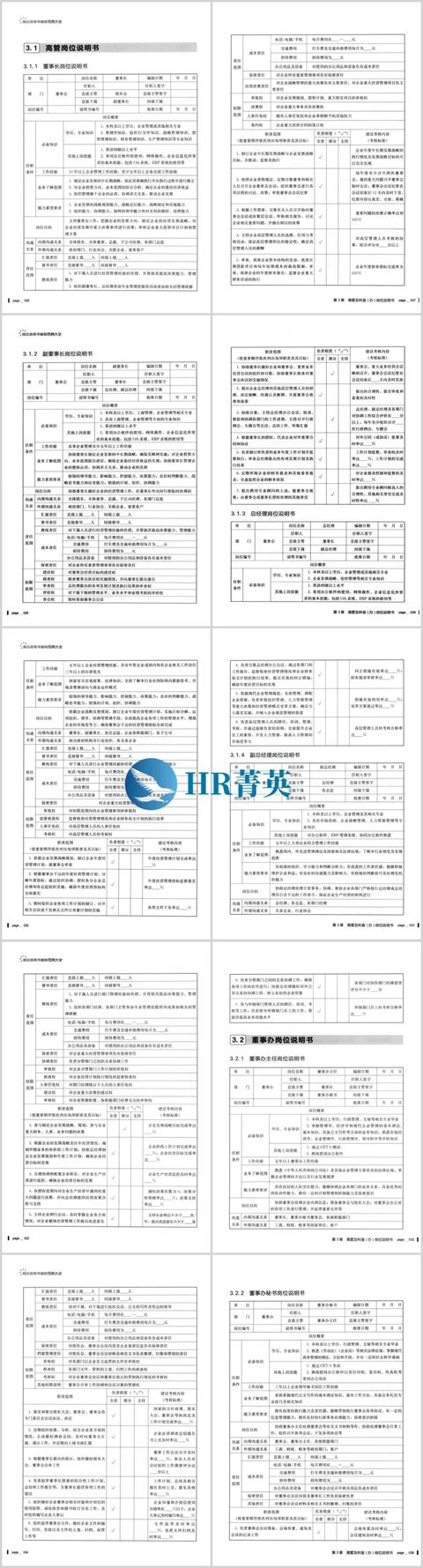 崗位說明書編制范例大全（崗位說明書編制范例大全電子書）