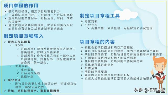 軟考：項目整體管理之項目章程、項目管理計劃及真題案例分析（項目管理章程示例）
