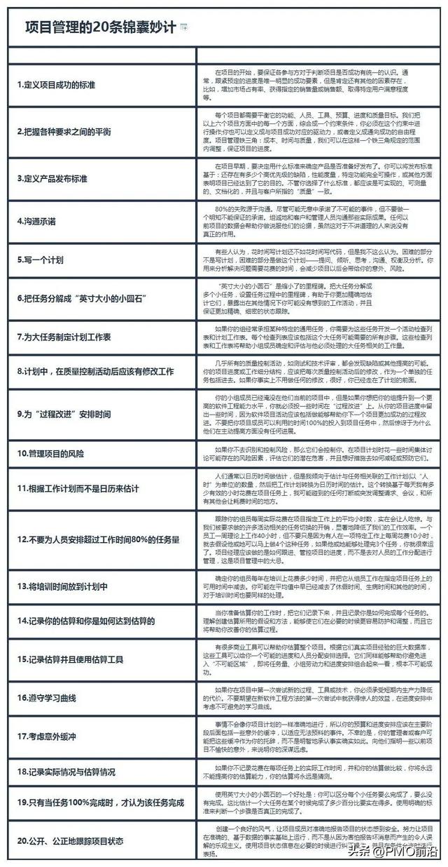 項目管理必備！20個實用技巧全掌握！（項目管理技巧和訣竅）
