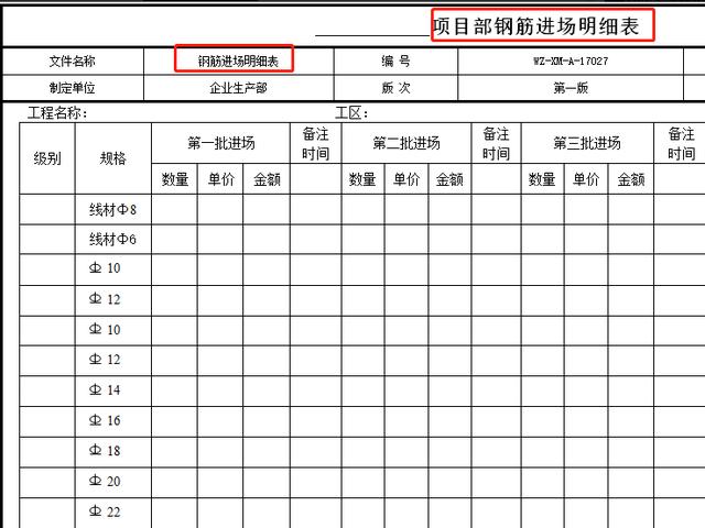 最新版工程項目常用臺賬及表格，100份電子版可打印，種類全面（工程項目臺賬表格范本）
