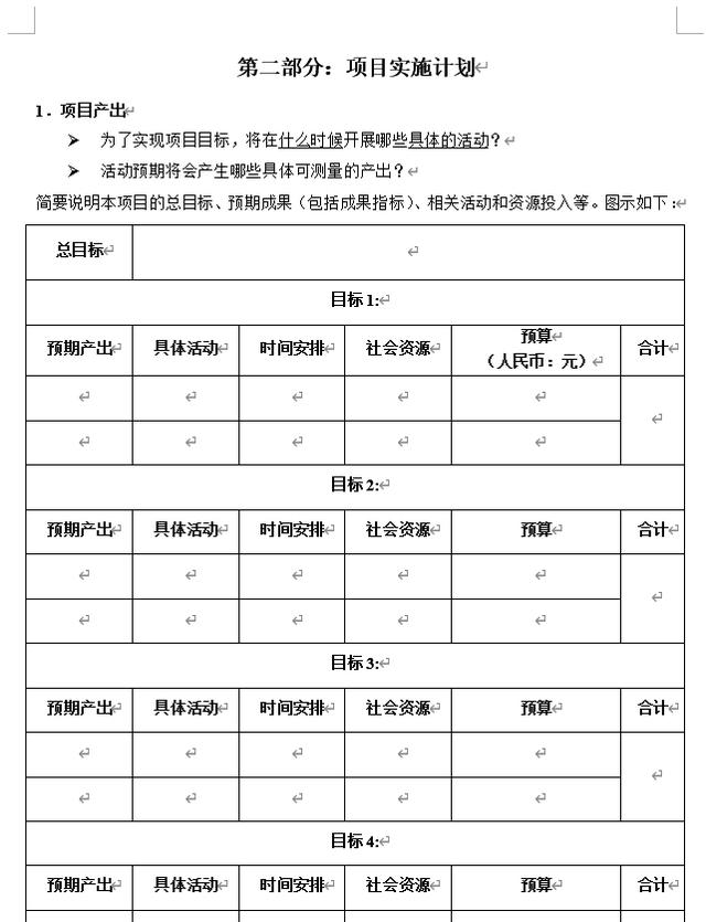項目管理之策劃書：項目策劃書模板（最新）（項目策劃書模板范文）