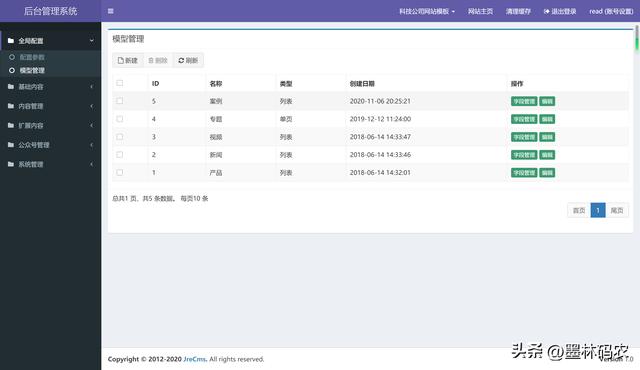 一款功能完整的內容管理系統，輕松打造企業網站項目~JFinalCMS（網站內容管理系統開發）