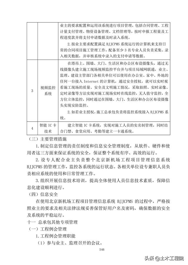 北京新機場工程施工總承包管理和協調措施、分包招標管理措施（北京新機場施工單位）