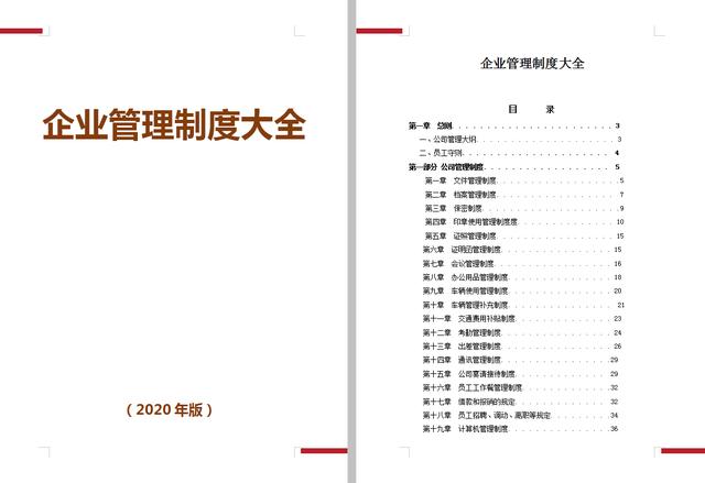 無規矩不成方圓：《企業管理制度大全》完整版，可以直接使用（企業管理規章制度大全）