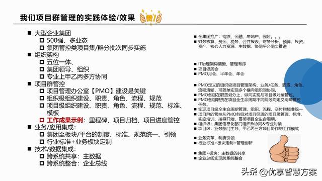 大型企業集團智能管控一體化項目PMO建設及項目群管理解決方案（集團一體化集中管控系統erp）