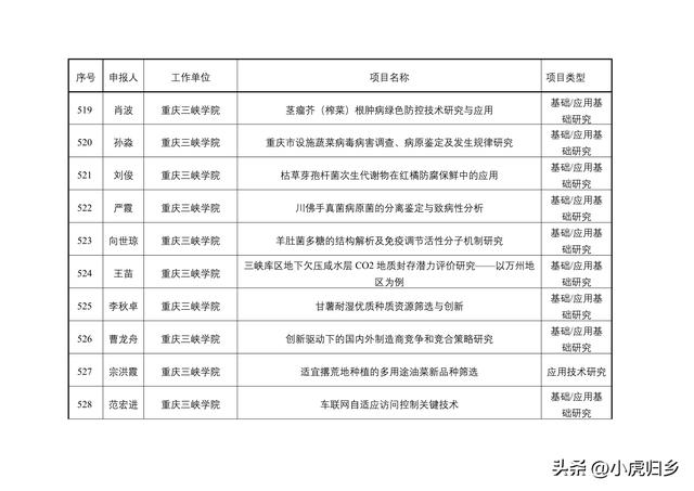 2023年度重慶市教委科技研究計劃項目擬立項項目情況（重慶市教委科學技術研究計劃項目）
