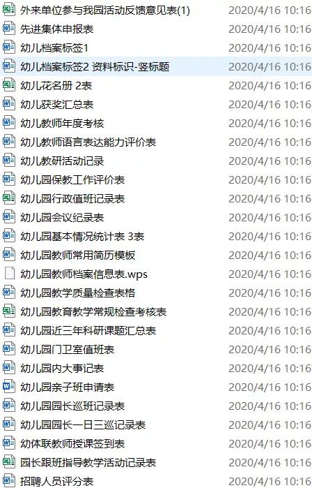 700個(gè)幼兒園，實(shí)用綜合表格合集！「免費(fèi)領(lǐng)取」（幼兒園各類(lèi)表格大全）