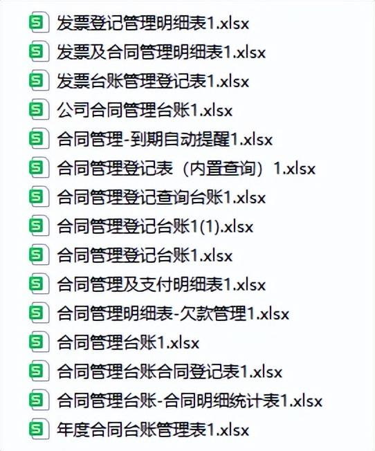 12套合同管理臺賬模板，財會人員合同管理的使用指南，可直接套用