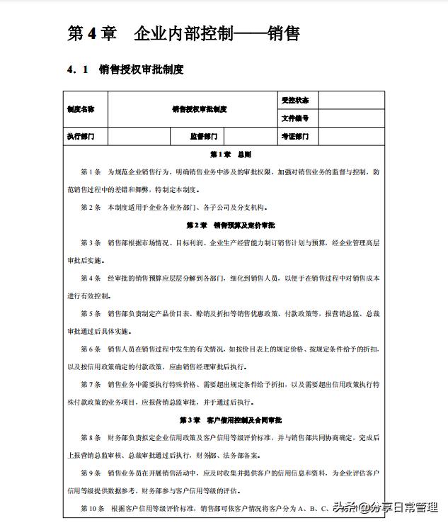 全套企業(yè)內(nèi)控管理制度，低調(diào)推薦！（附帶流程手冊細(xì)則匯編）（企業(yè)內(nèi)控管理制度范本）