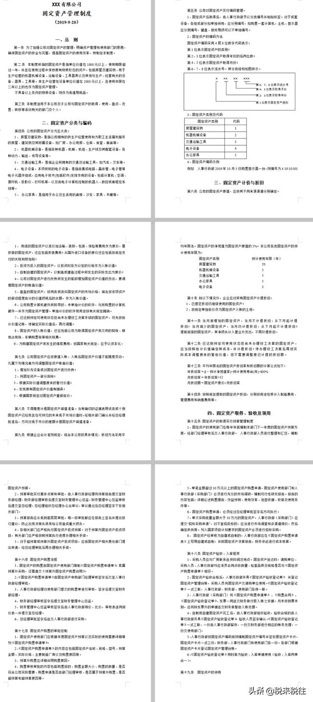固定資產管理制度.doc（固定資產管理制度完整版）